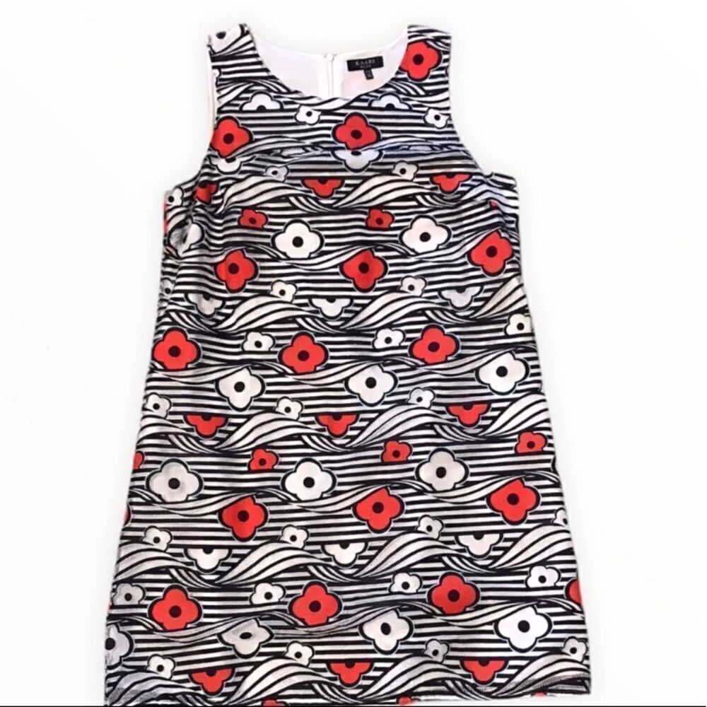 Kaari Blue Size 10 Dress Blue, White & Red